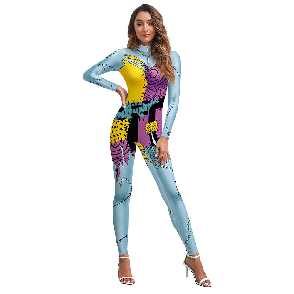 Wholesale Halloween Christmas Horror Night 3D Digital Printing Jumpsuit