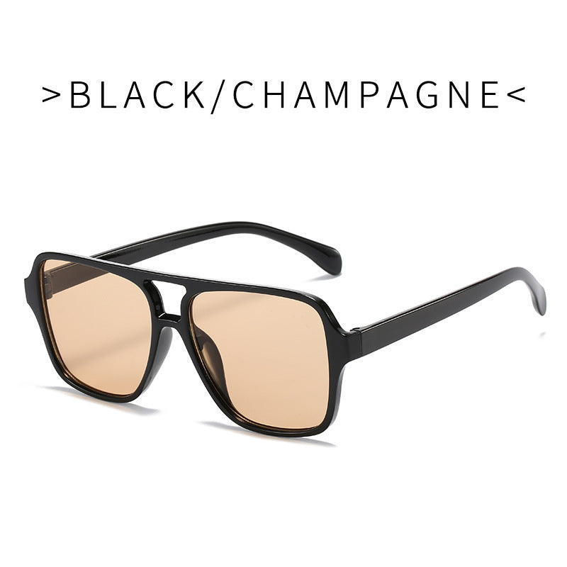 Wholesale Square frame double bridge sunglasses
