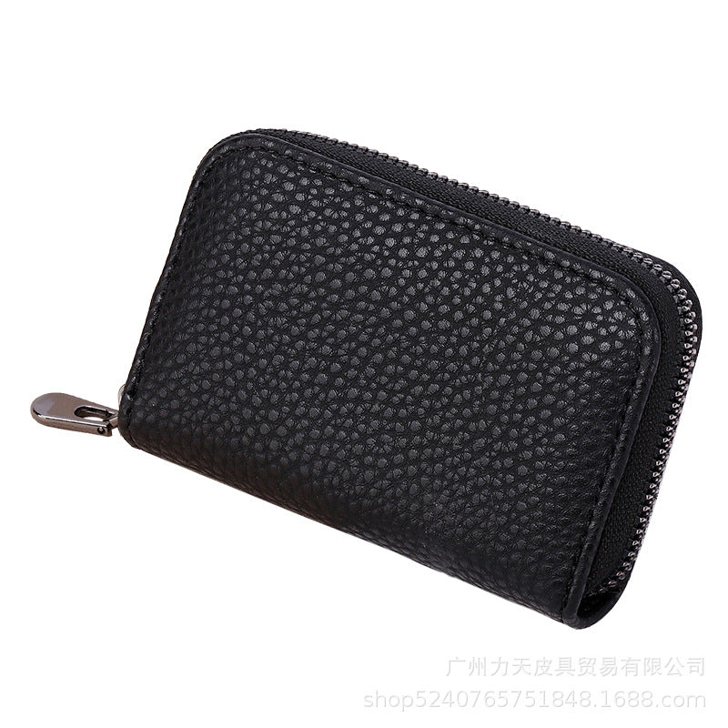 Wholesale PU Pebbled Zipper Accordion Card Coin Purse