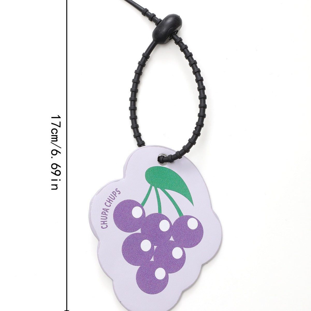 Wholesale Light Color Leather Grape Fruit Fashion Keychain