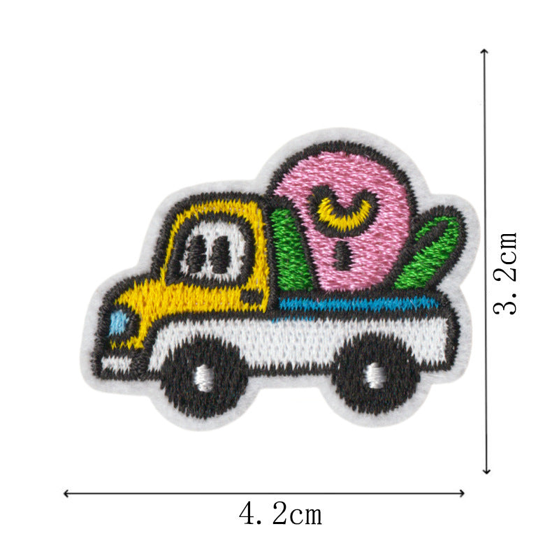 Wholesale 9 Piece Embroidered Car Traffic Light Patch Set Iron On Sew On Applique For Clothing Towels Bags DIY Craft Supply