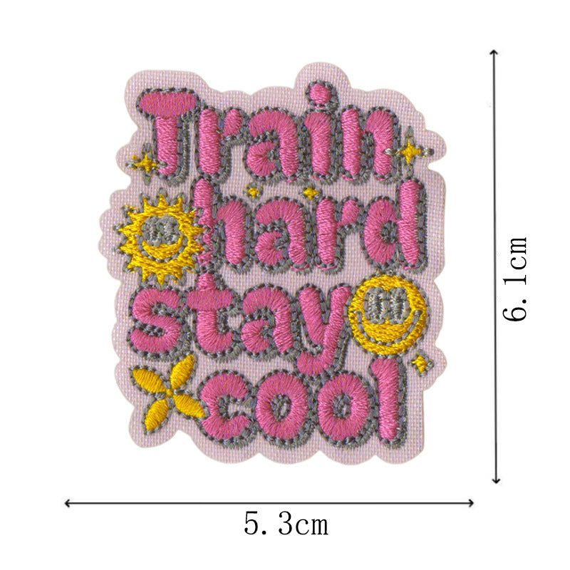 Wholesale Embroidered Inspirational Quote Patches Set 22 Pieces Star Motif Iron On Decorative Fashion Accessory For Coats Gift