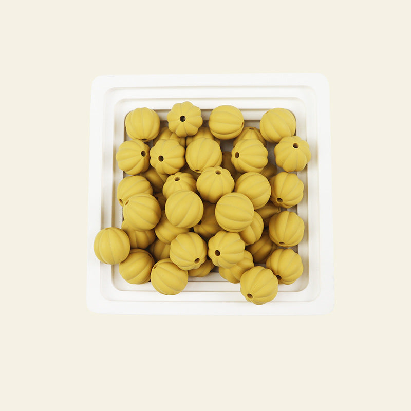 Wholesale 100pcs/pack Candy-colored silicone pumpkin beads