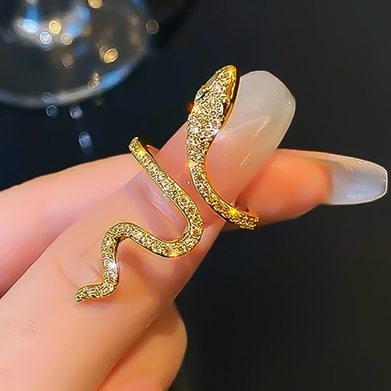 Wholesale Alloy Zircon Wrapped Snake Rings