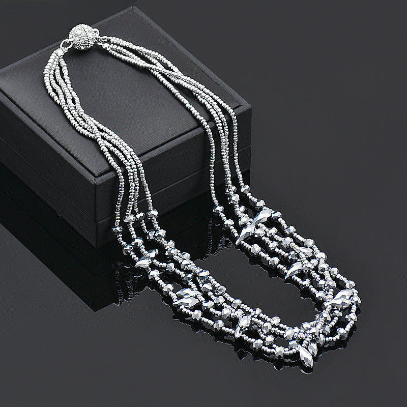 Wholesale Magnet Multicolor Drop Shape Crystal Beads Bracelet Necklace