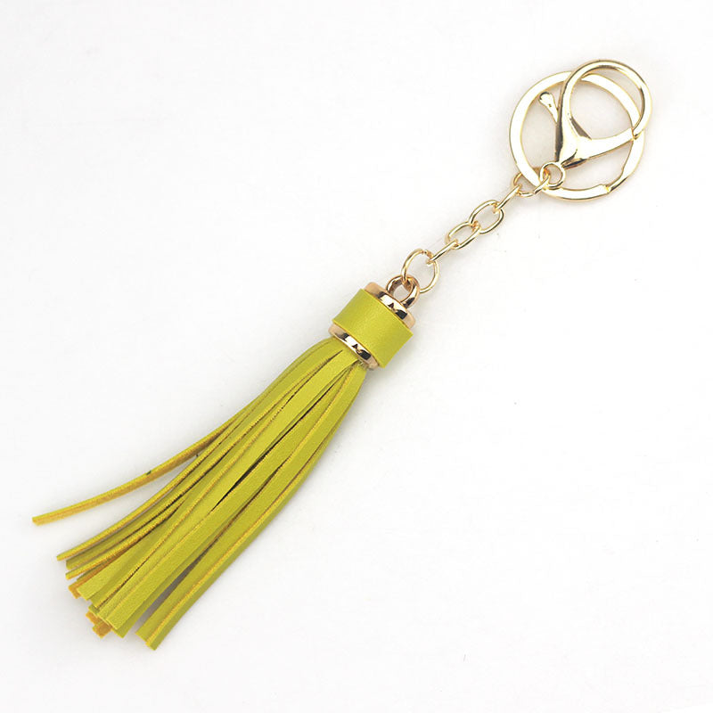 Wholesale Multicolor Leather Rope Tassel Keychain Accessories