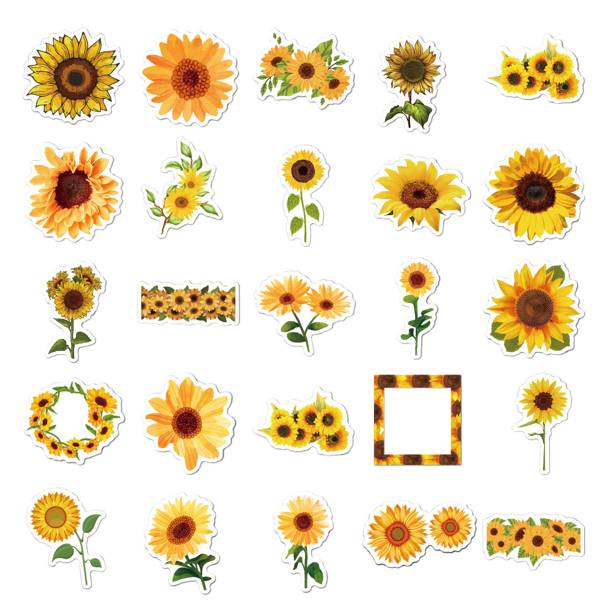 Wholesale 50pcs/pack Sunflower Stickers