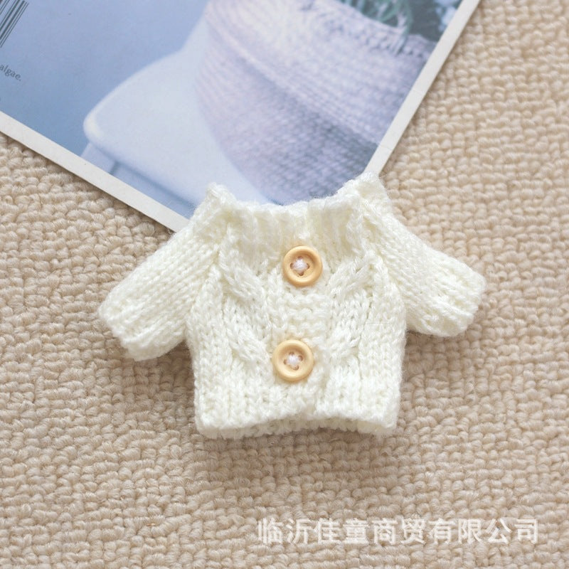 Wholesale 10pcs Mini colored button sweater Doll Accessories