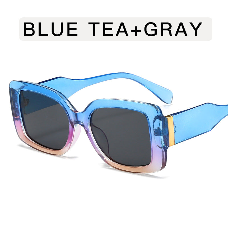 Wholesale Box Retro Sunglasses Women's Personalized Gradient  Sunglasses Large Frame Fashionable Street Beat