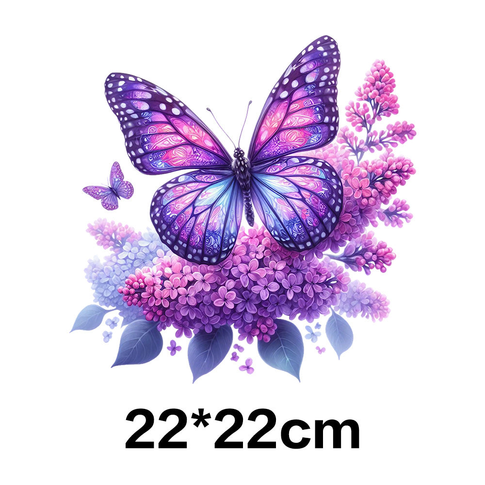 Wholesale Colorful flowers dancing butterflies UV DTF Ready to Press Transfers Wraps