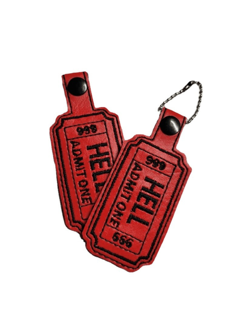 Wholesale Leather Tag Keychain
