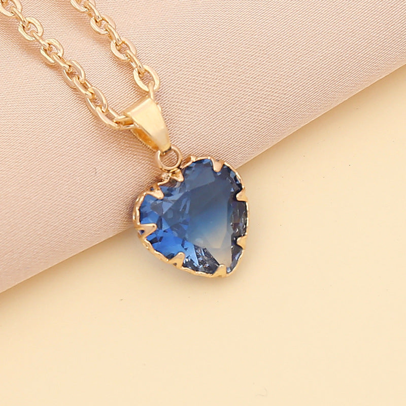 Wholesale Multicolor Heart Pendant Alloy Necklaces