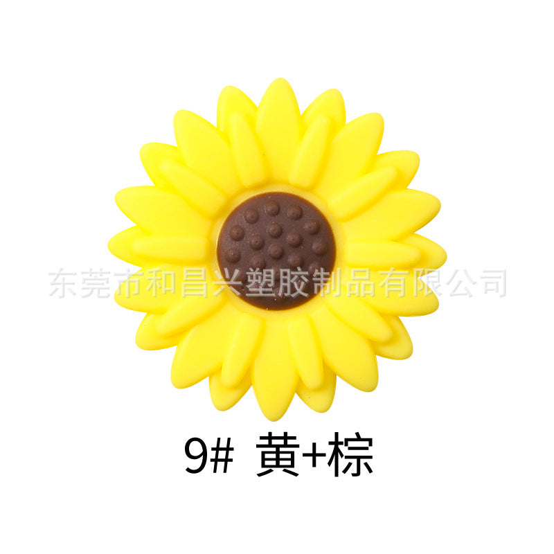 Wholesale  20pcs  Colorful Daisy Silicone Beads