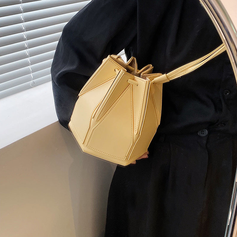 Wholesale Single Shoulder Crossbody Bag Large Capacity Pleated Drawstring Bag