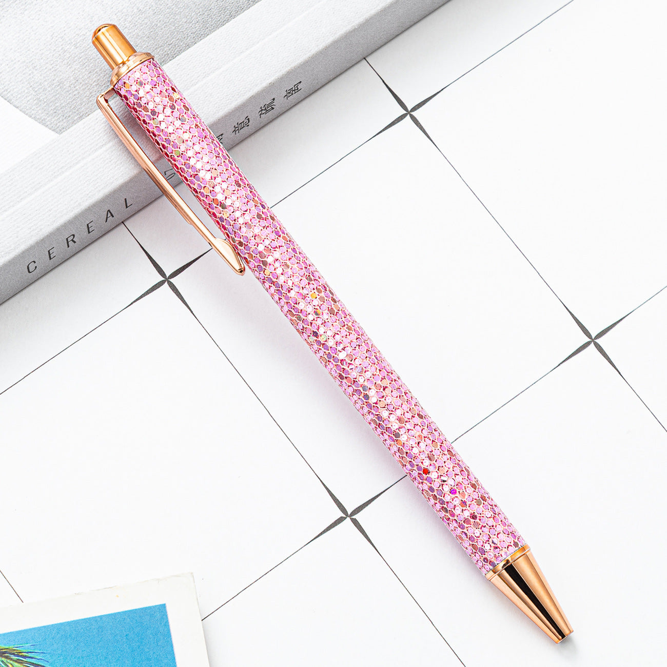 Wholesale Spot Gold Powder Press Ballpoint Pen