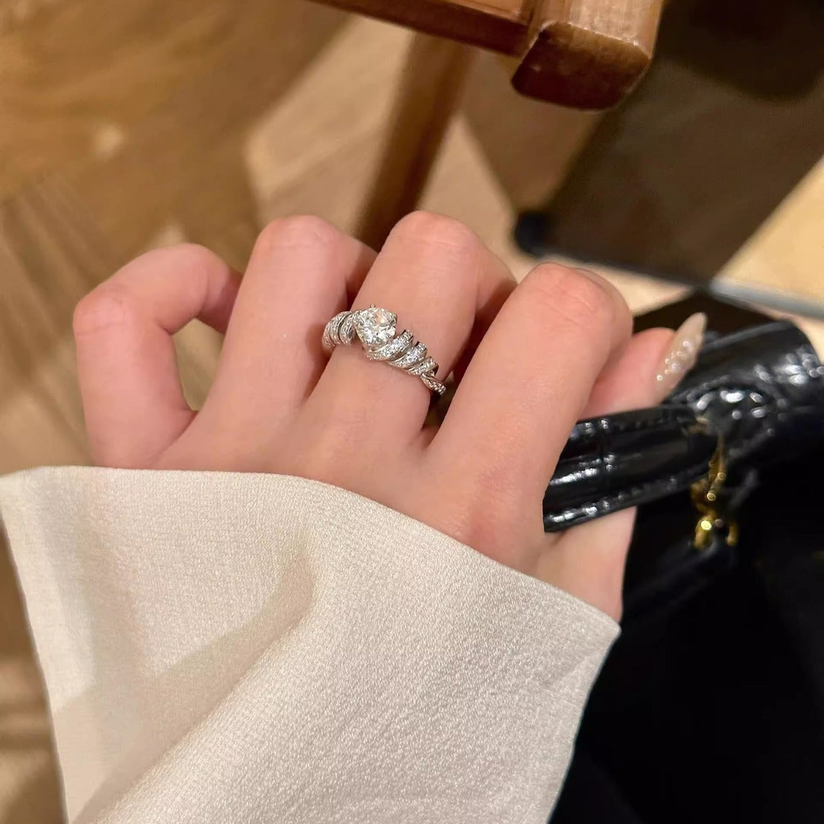 Wholesale Starry Sky Simulated Diamond Women's Ring