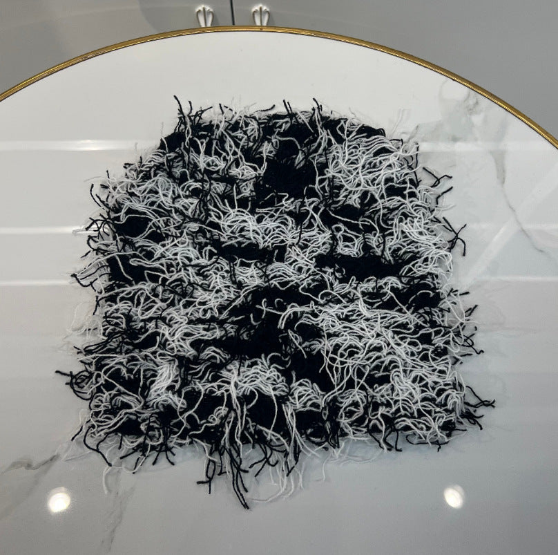 Wholesale Autumn Winter Acrylic Knitted Wool Monkey Fur Hat