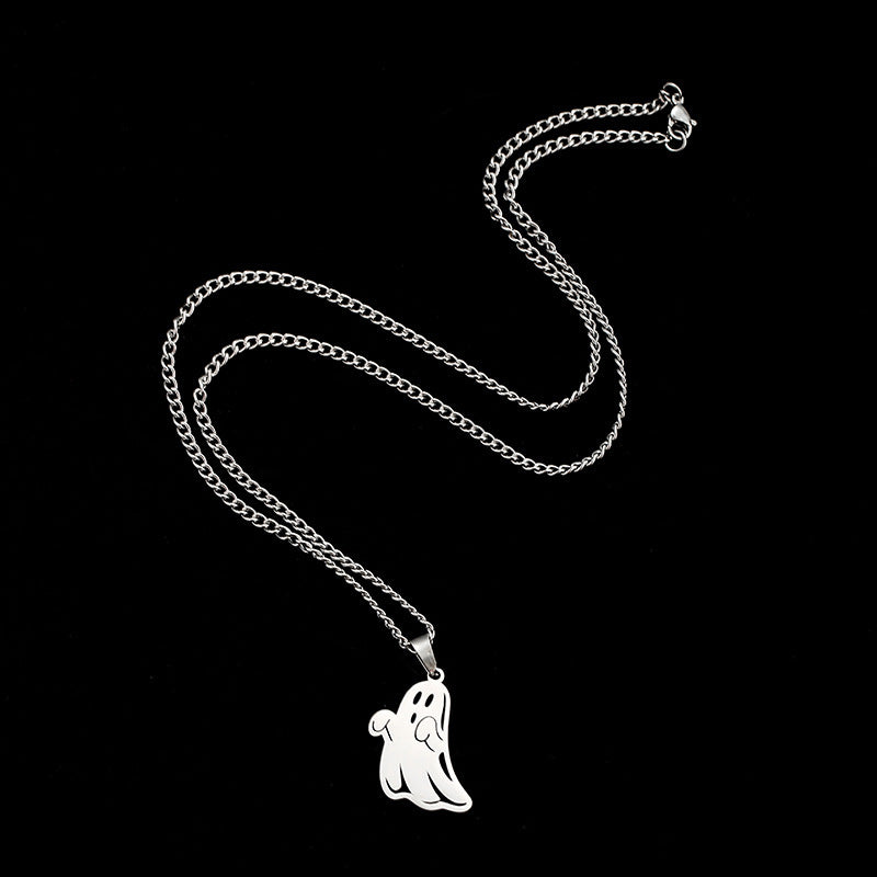 Wholesale Halloween Cute Cartoon Little Ghost Necklace