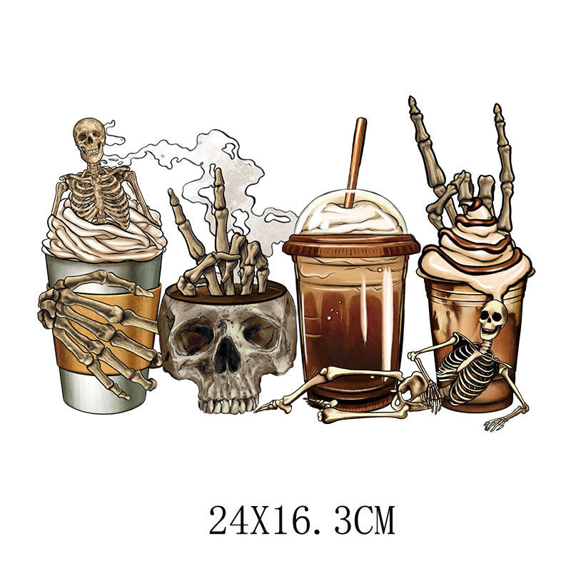 Wholesale Cartoon letter bull head heat transfer printing   UV DTF Ready to Press Transfers Wraps