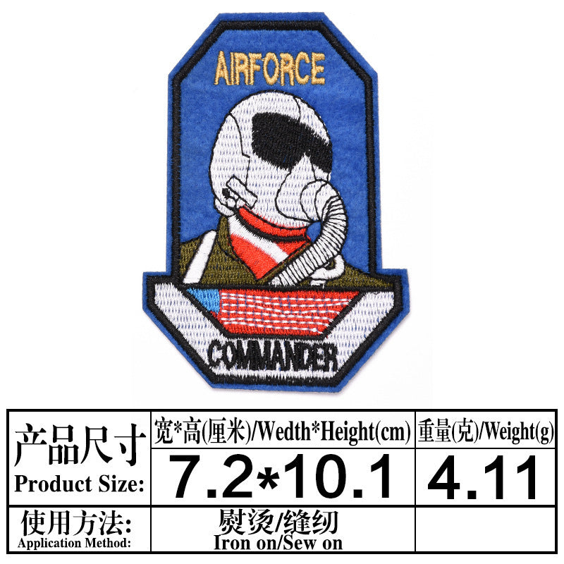 Wholesale Space Astronaut Embroidered Patches 9Pcs Rocket Ship Planet Skull Cloth Badges Iron On Sew On DIY Fashion Accessory