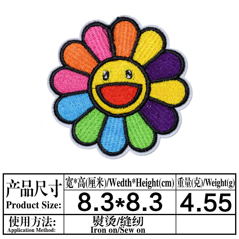 Wholesale Floral Embroidered Cloth Patches Set Of 8 For Clothing Decoration And DIY