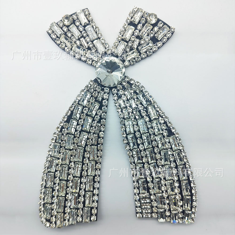 Wholesale 5pcs Hot melt adhesive bow tie for rhinestones DIY Patches