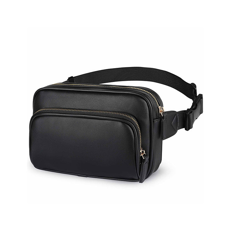Wholesale Pu Leather Outdoor Sports Chest Multi-function Mobile Phone Waist Bag