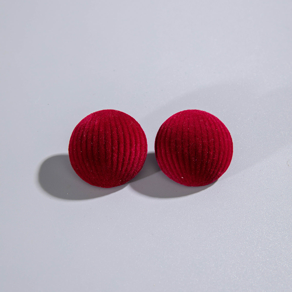 Wholesale Resin  Vintage Velvet Texture Love All-match Earrings Ear Studs