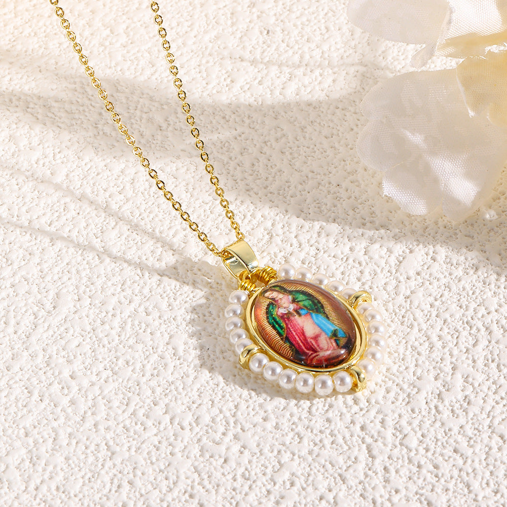 Wholesale Vintage Copper Plated 18K Hand-woven Pearl Necklace