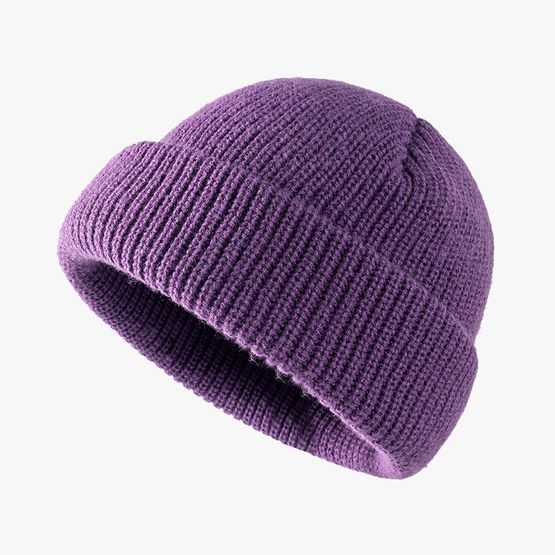 Wholesale Autumn and Winter Knitted Hats Woolen Hats Warm and Brimless Cold Hats
