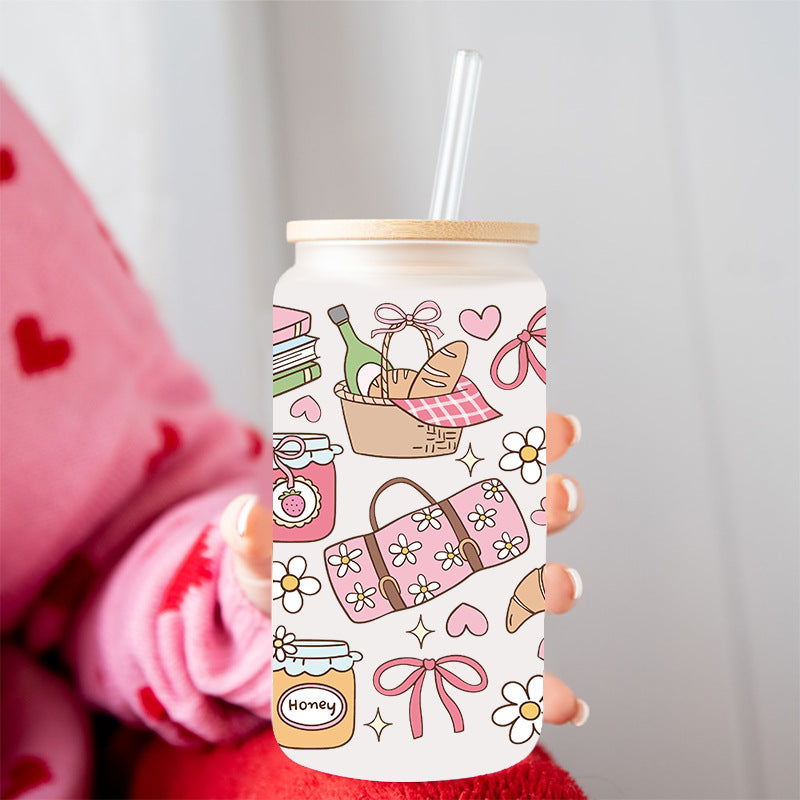 Wholesale Colorful Picnic  16oz Cup UV DTF Wraps