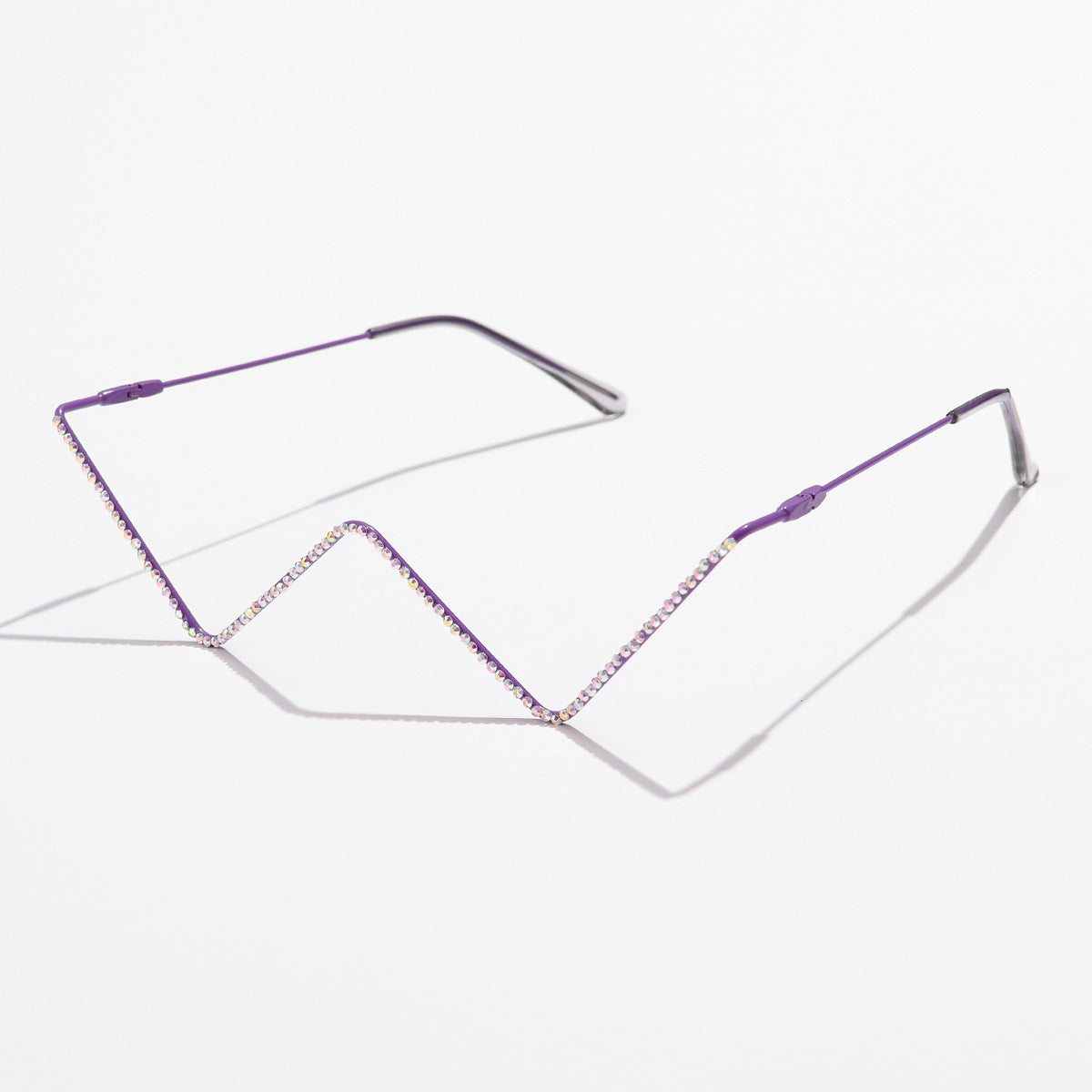 Wholesale Personalized Metal Diamond Studded PC Glasses