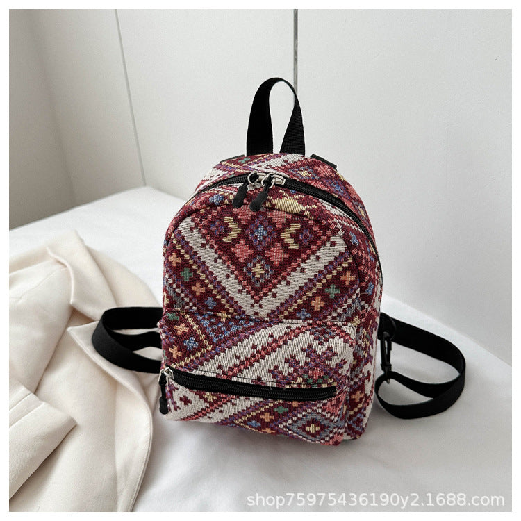 Wholesale Aztec Fabric Women's Small Backpack