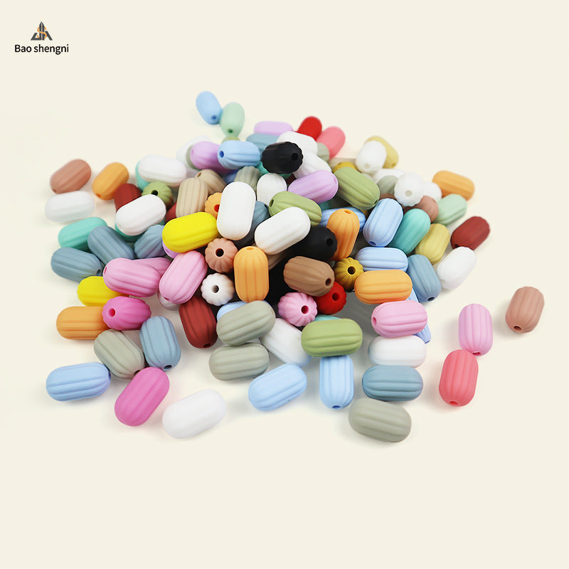 Wholesale 100pcs/pack Silicone Single Color Loose Bead DIY Bead Pen