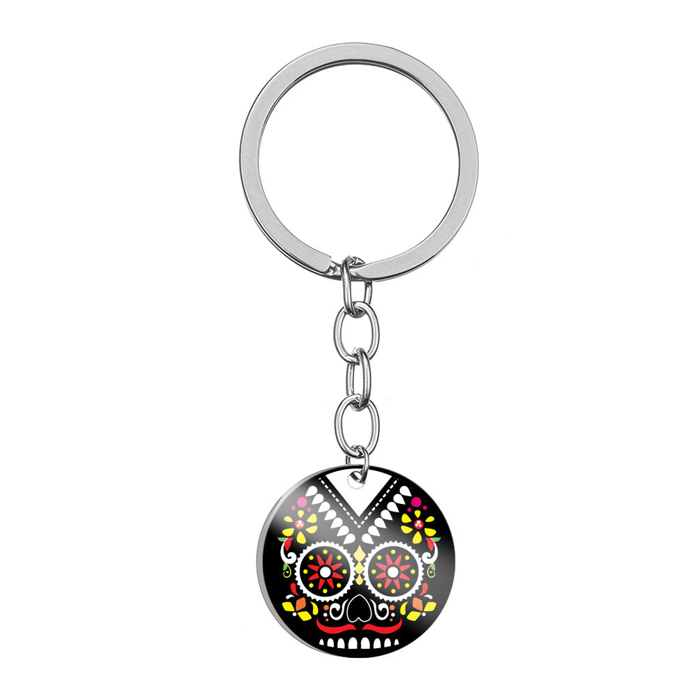 Wholesale Halloween Skull Stainless Steel Keychains