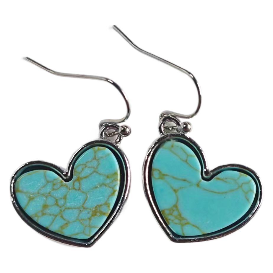 Wholesale  Retro Style Heart-Shaped Alloy Earrings