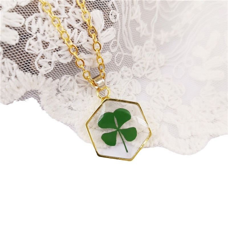 Wholesale 6pcs Natural Real Flower Specimen Resin Necklace