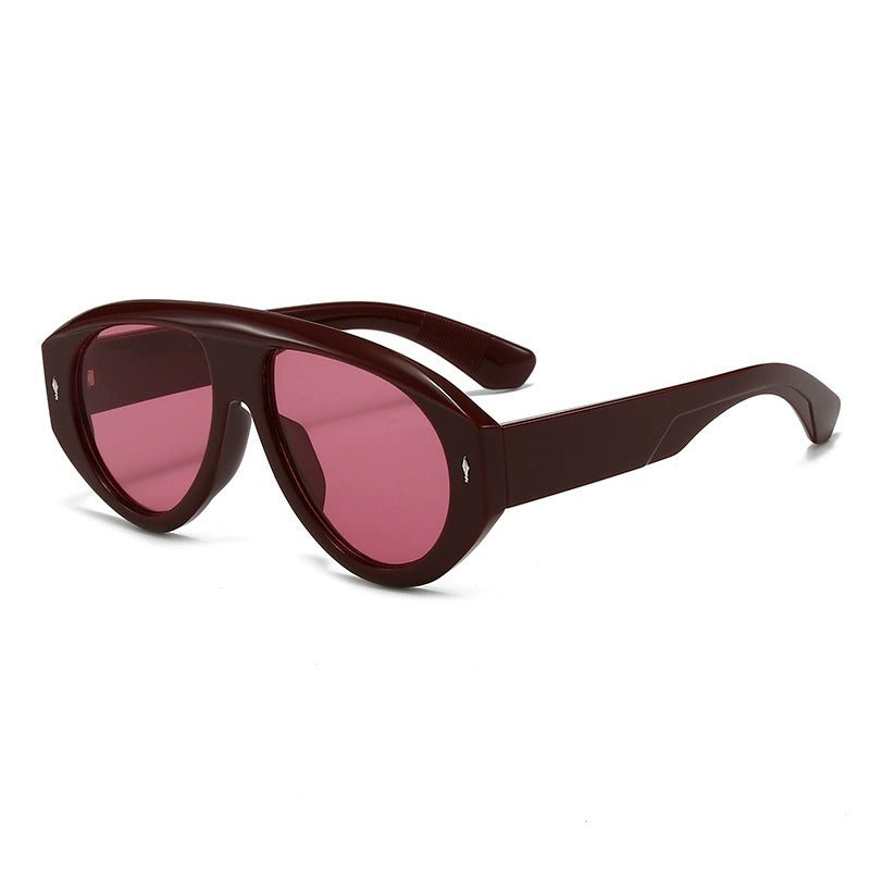 Wholesale Sunglasses for Men Large Frame Burgundy Sunglasses for Women