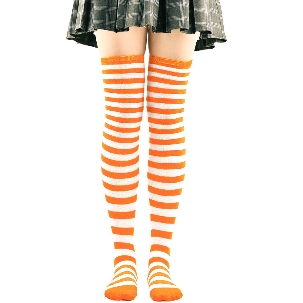 Wholesale Halloween Zebra Over-the-Knee Striped Socks