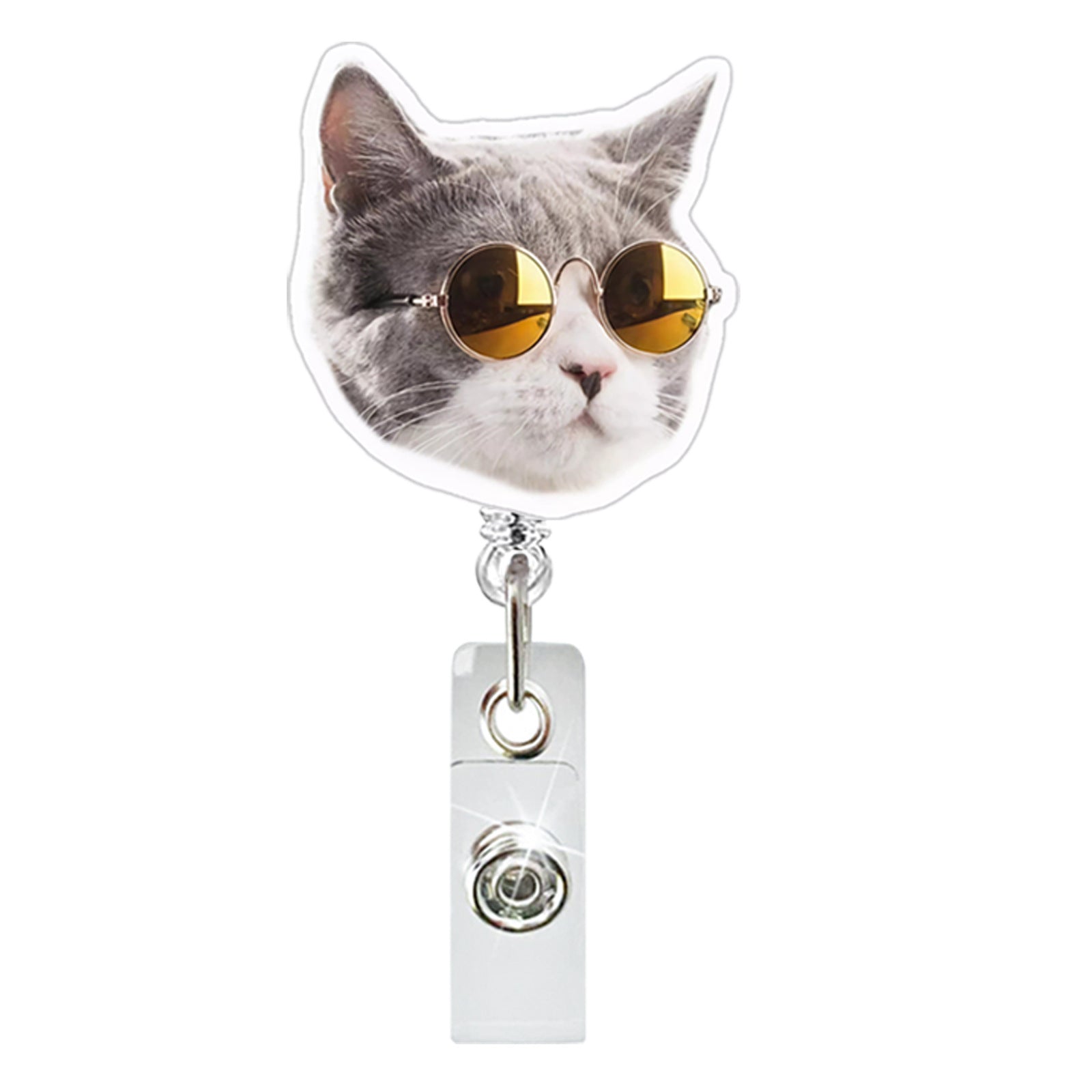 Wholesale Acrylic Retractable Badge Reel Doctor Nurse Keychain Card Easy Pull-up Buckle