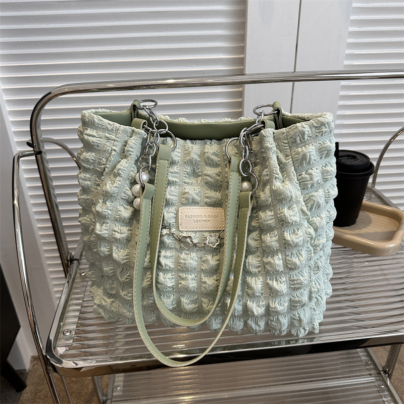 Wholesale Gentle, Fashionable, Simple, Pleated, and Stylish Commuting Shoulder Bags