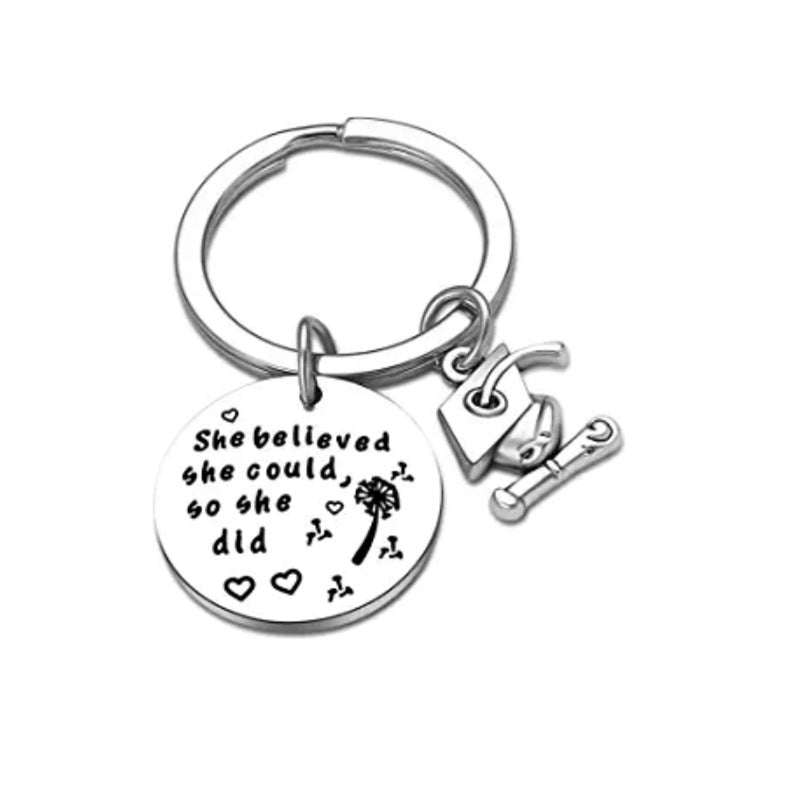 Wholesale Teacher She Believed She Could Graduation Gift Stainless Steel Keychain