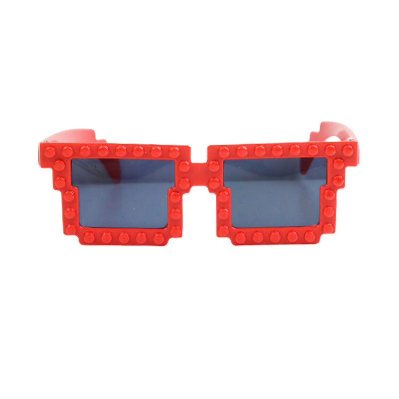 Wholesale ABS Cute and Funny Building Block Mosaic Sunglasses
