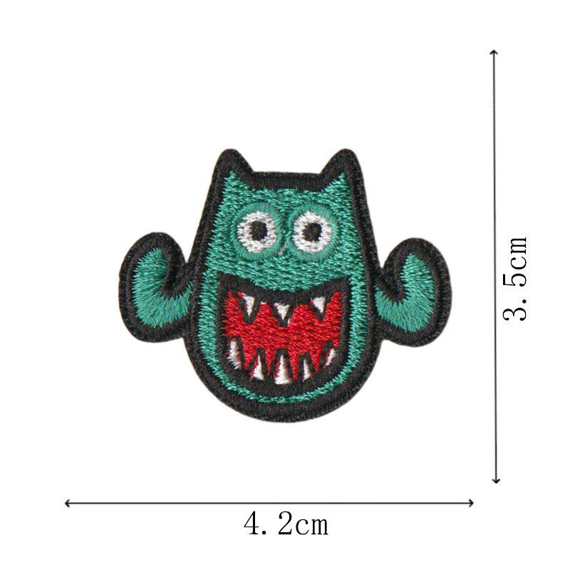 Wholesale Trendy  Ghost Patch Set 9 Embroidered Cloth Patches For Bag Clothing Towel Decoration DIY Craft Supply