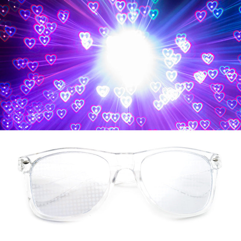 Wholesale Valentine's Day Gift Love Light Diffraction Special Effects Glasses Creative Fireworks Sunglasses