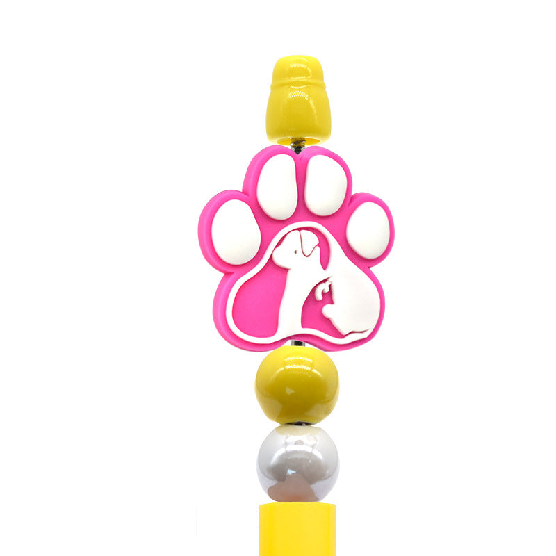 Wholesale Random 100pcs/pack Cartoon Dog Footprint Beads  Focal Beads