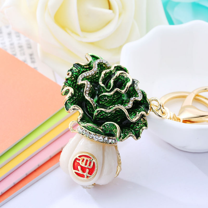 Wholesale Stylish Rhinestone Bear Keychain Car Key Accessory Bag Charm Champagne Zinc Alloy Wedding Gift For Resale