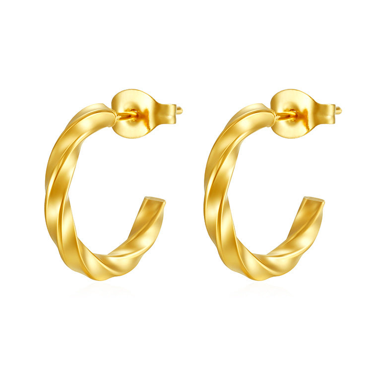 Wholesale Titanium Steel Geometric Women' s Earrings Luxury Style