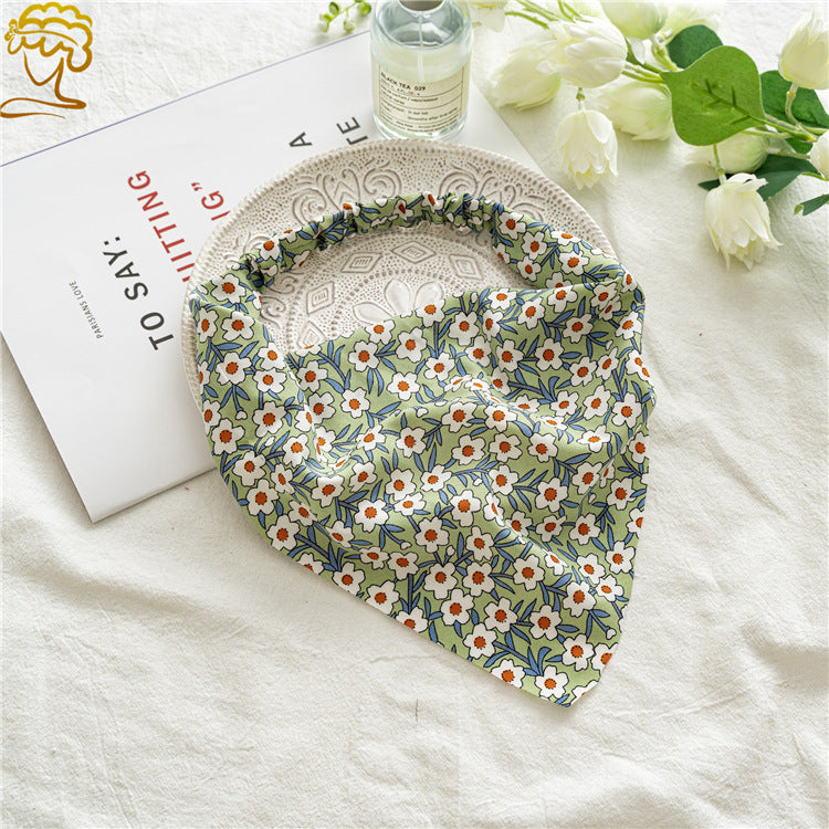 Wholesale New Floral Pastoral Wind Scarf Women's Elastic Headband