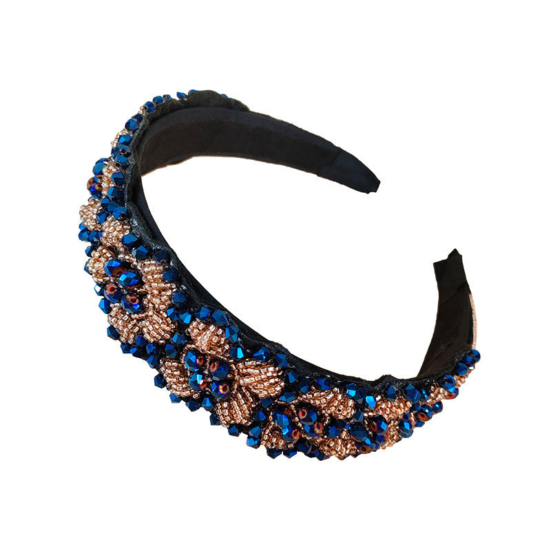 Wholesale Crystal Braided Wide-brimmed Headband